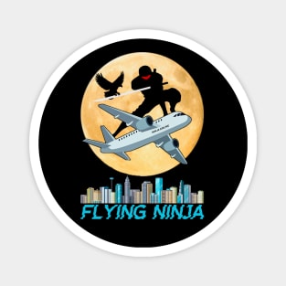 Flying Ninja - Funny Ninja Warrior Magnet